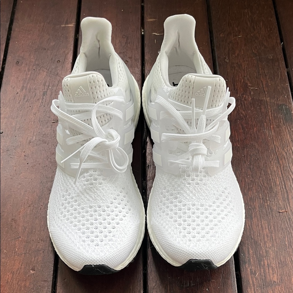 adidas Women’s All-White Knit Running Sneakers